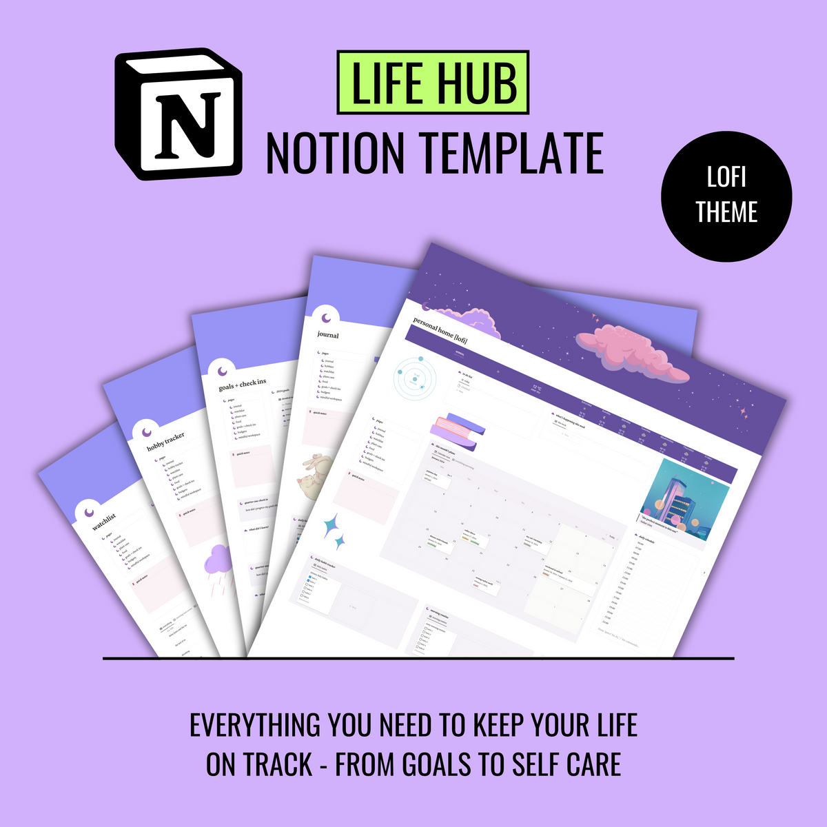 Complete life hub Notion template