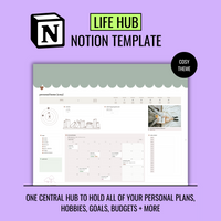 Complete life hub Notion template