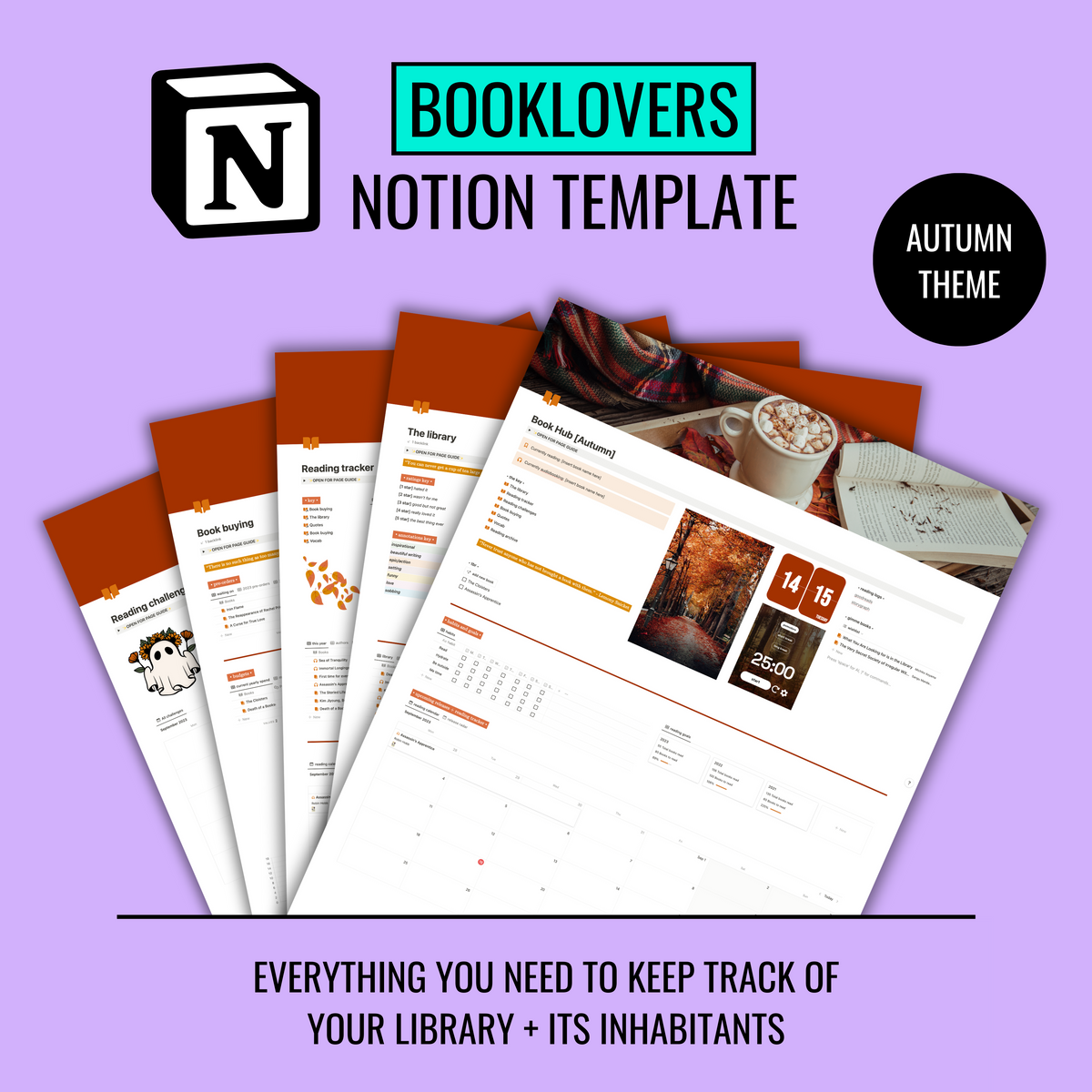 Complete library hub Notion template