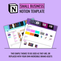 Complete small business hub Notion template