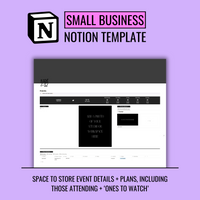 Complete small business hub Notion template