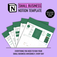 Complete small business hub Notion template
