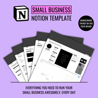 Complete small business hub Notion template