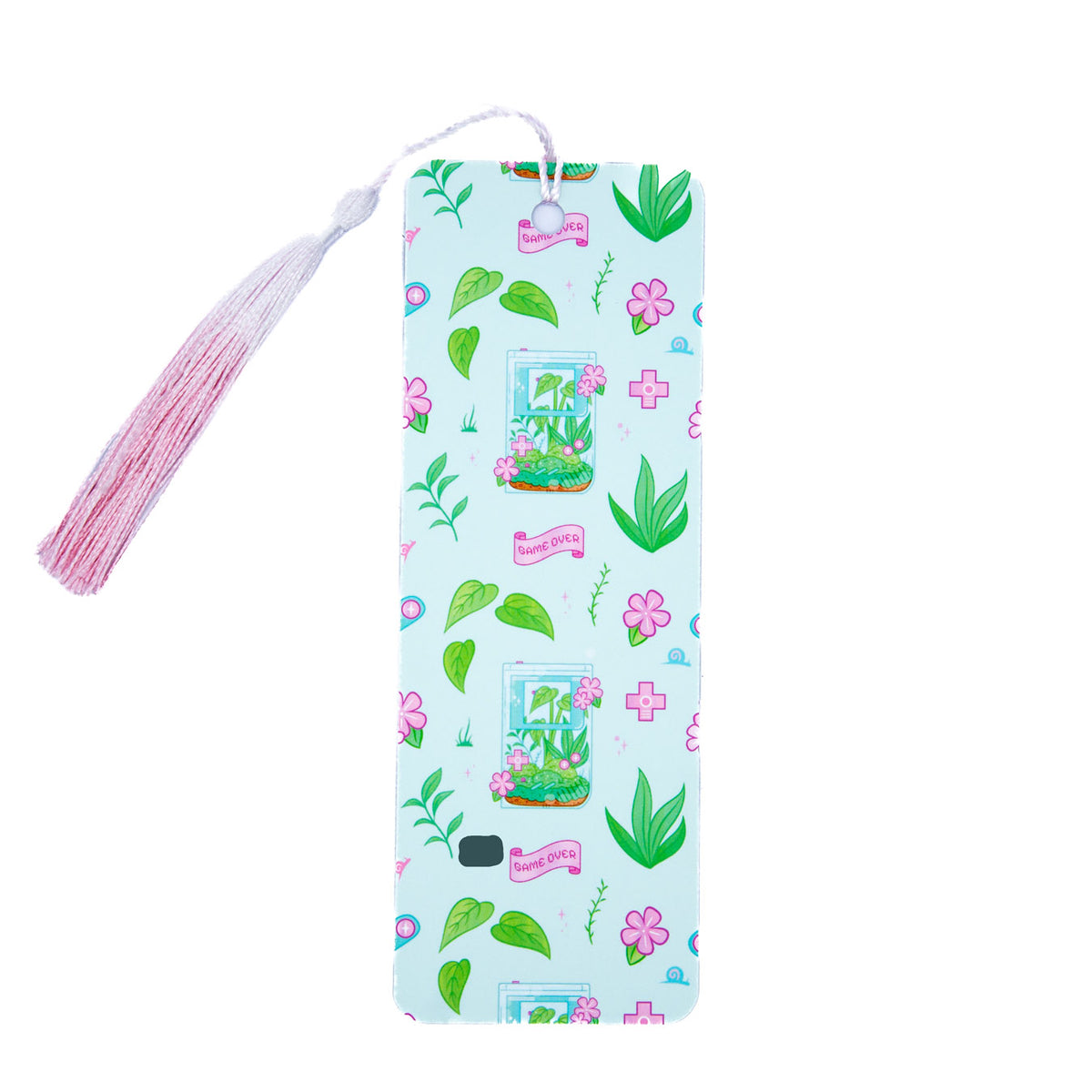 Terrarium retro games console tassel bookmark