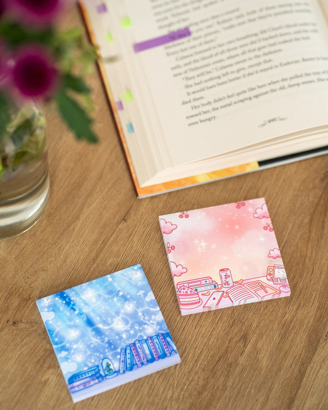 Reading room sticky notes