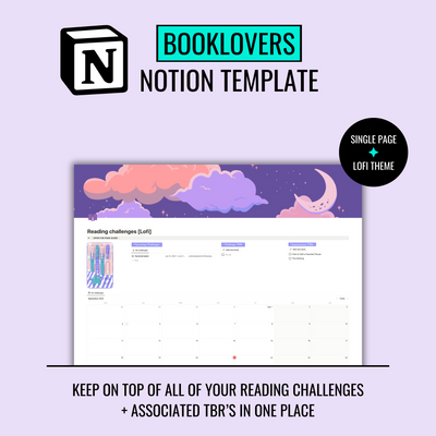 Reading challenges Notion template