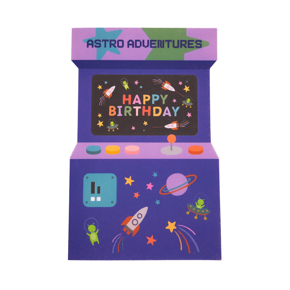 Arcade game birthday card