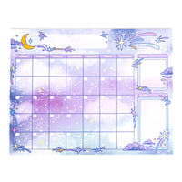 Celestial galaxy monthly planner pad