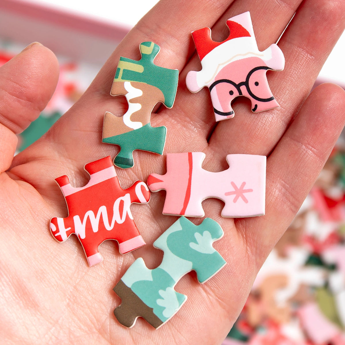 Christmas bookshelf jigsaw puzzle