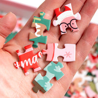 Christmas bookshelf jigsaw puzzle