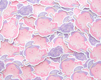 Broomstick witchy ghost sticker