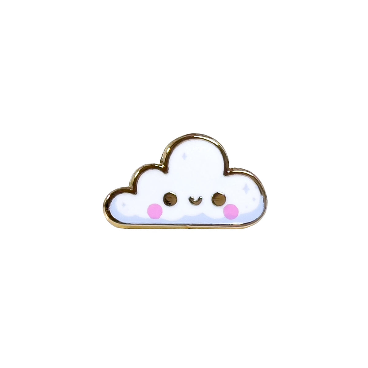 Tiny cloud enamel pin