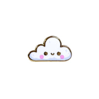 Tiny cloud enamel pin