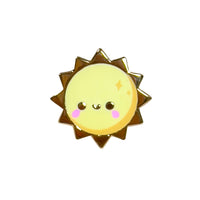 Tiny sun enamel pin
