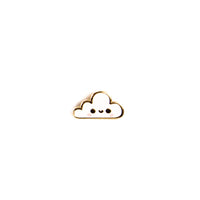 Tiny cloud enamel pin