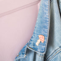 Toadstool enamel pin