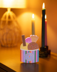 Ice cream tub happy birthday card
