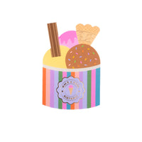 Ice cream tub happy birthday card