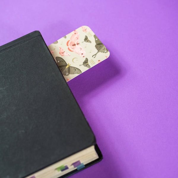 Magical moths bookmark
