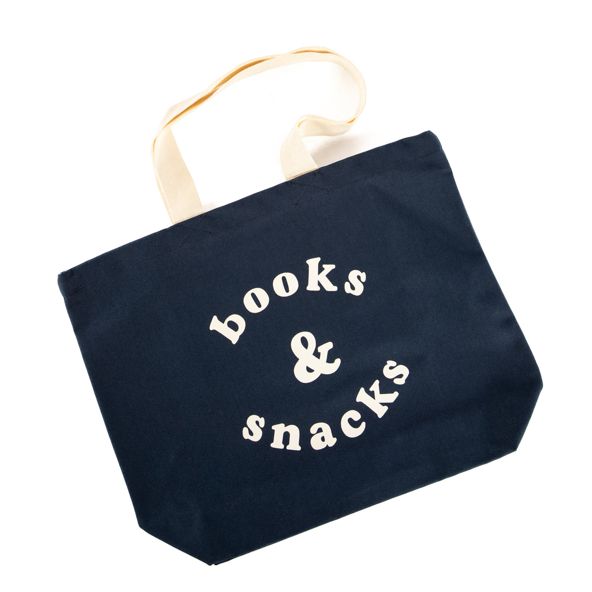 Books and snacks tote - navy