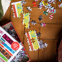 Book spine jigsaw puzzle