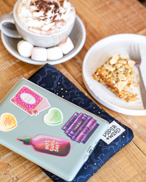 Magical Bookstack Sticker - Mini Purple