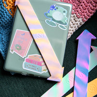 Book stack holographic sticker