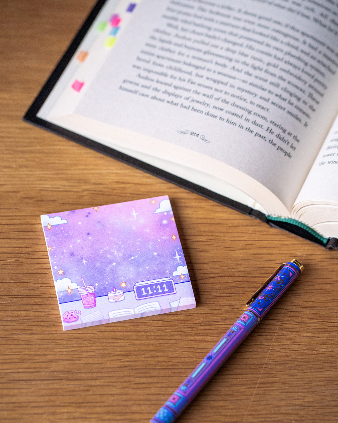 Lofi study night sticky notes