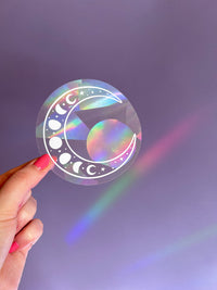 Moon suncatcher window sticker