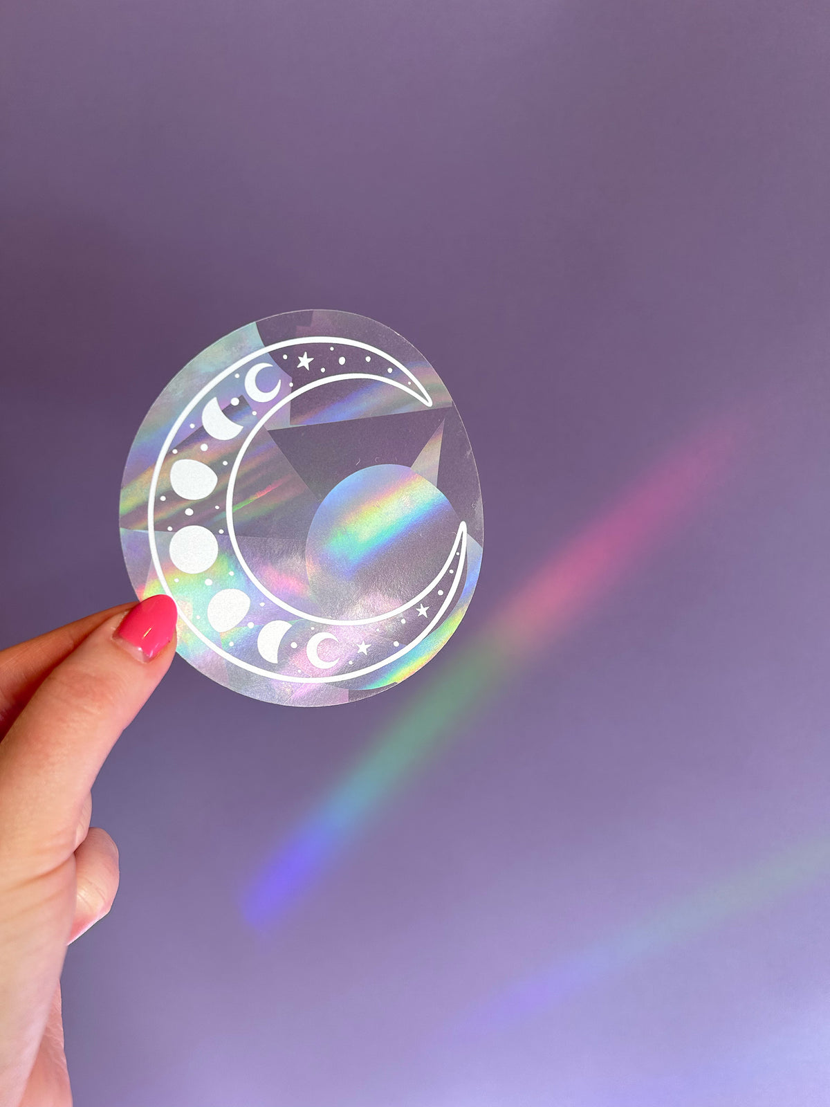 Moon suncatcher window sticker