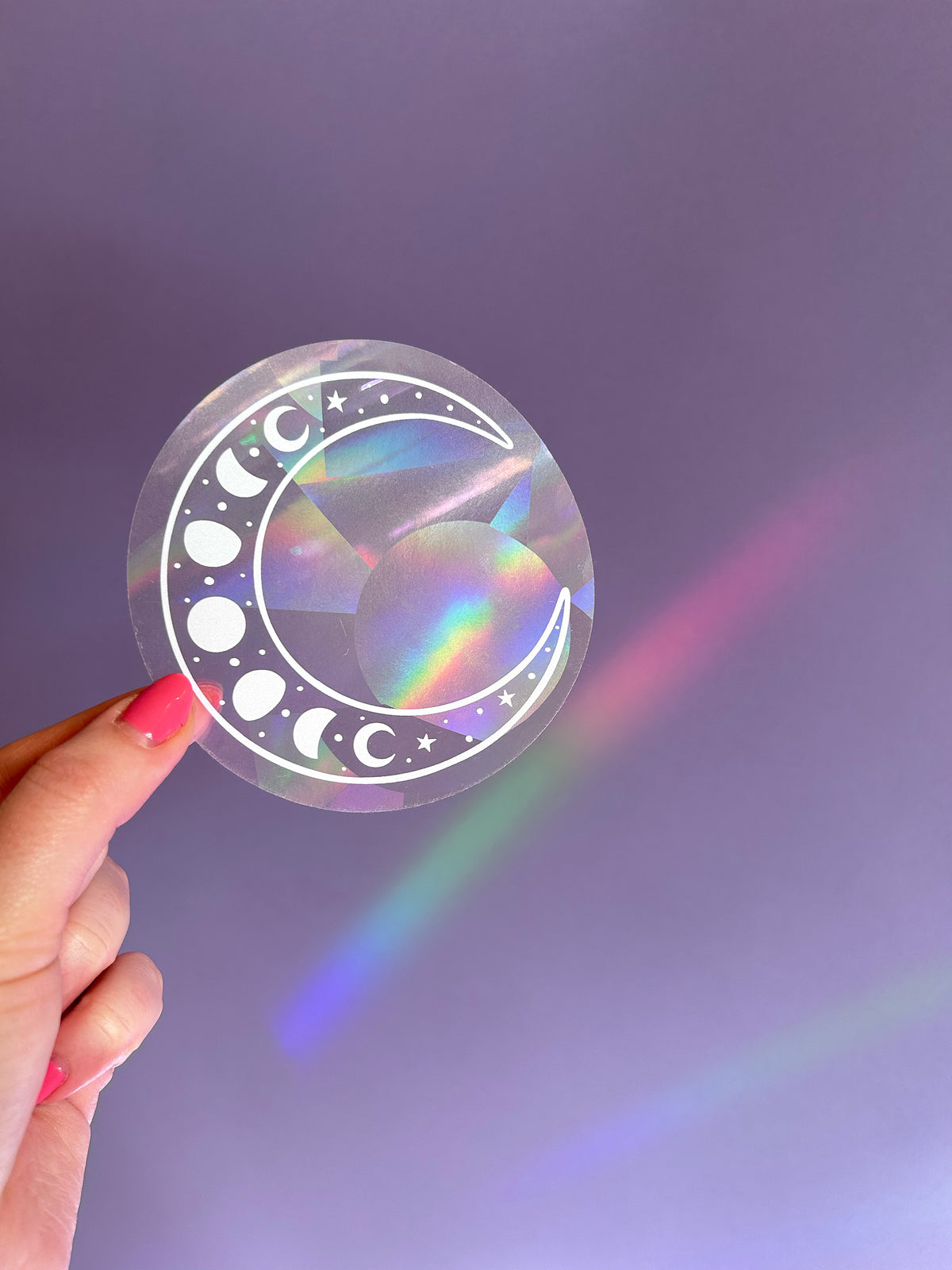 Moon suncatcher window sticker