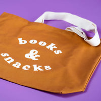 Books and snacks bag - tan