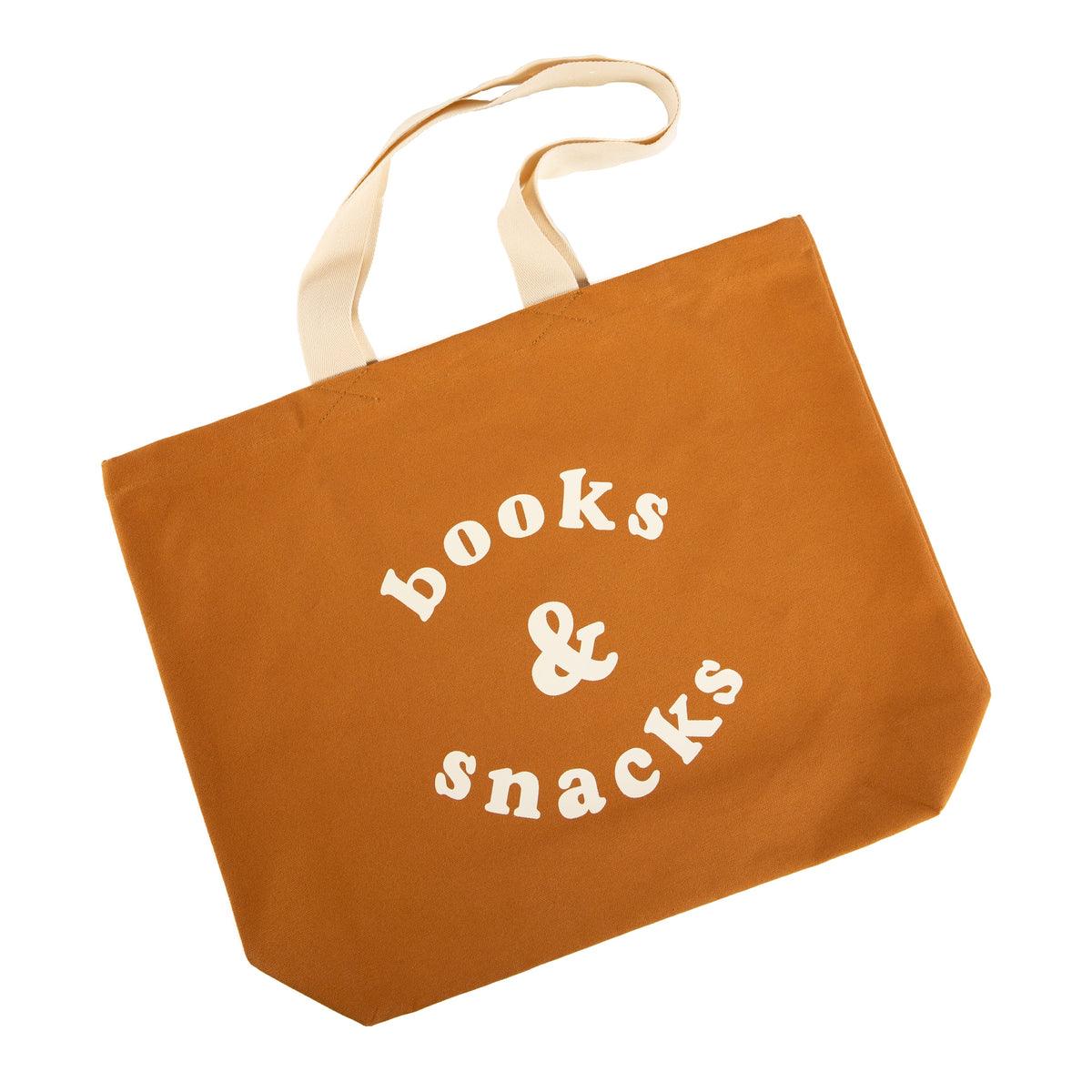 Books and snacks bag - tan
