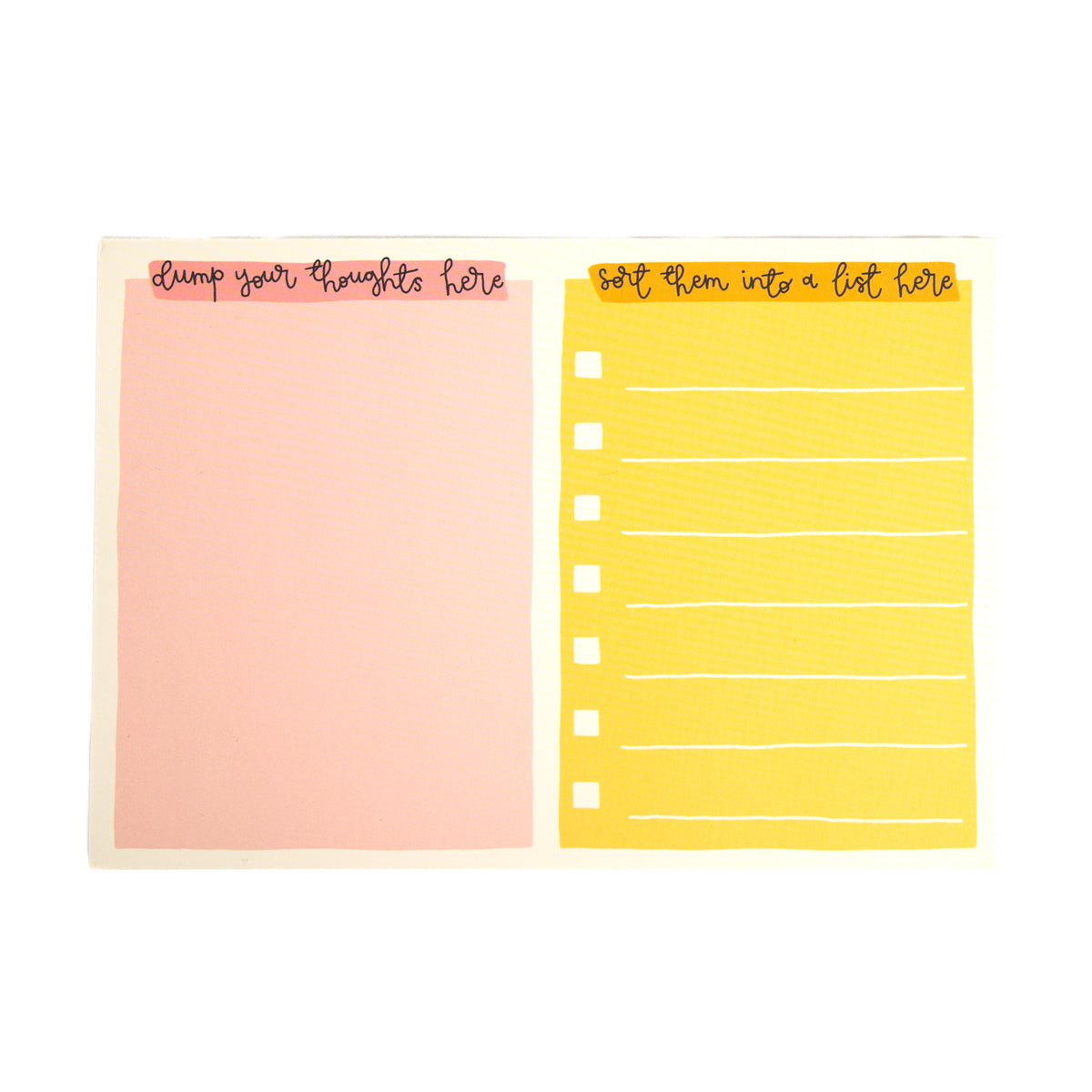 Thought dump list pad