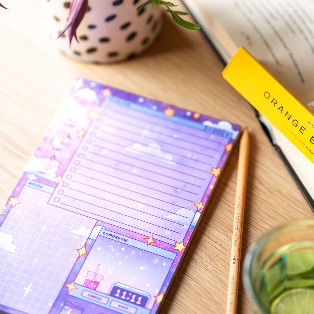 Lofi study night planner pad