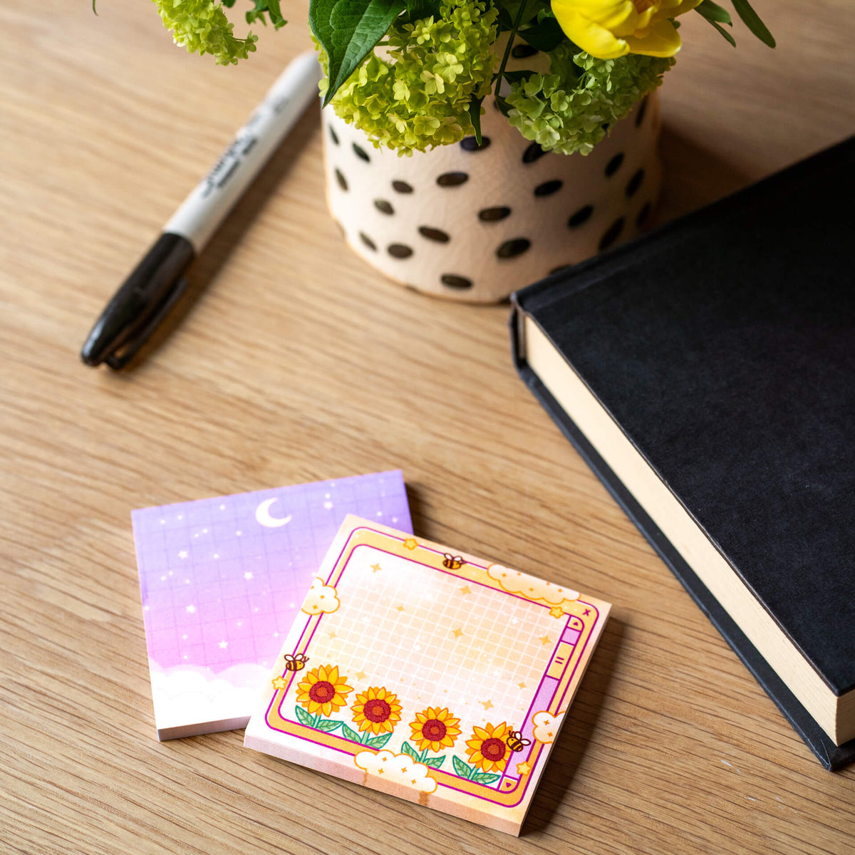 Starry clouds sticky notes