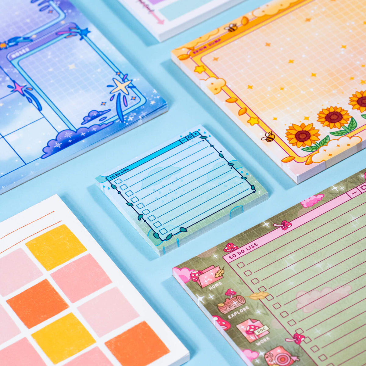 Rainy day sticky notes