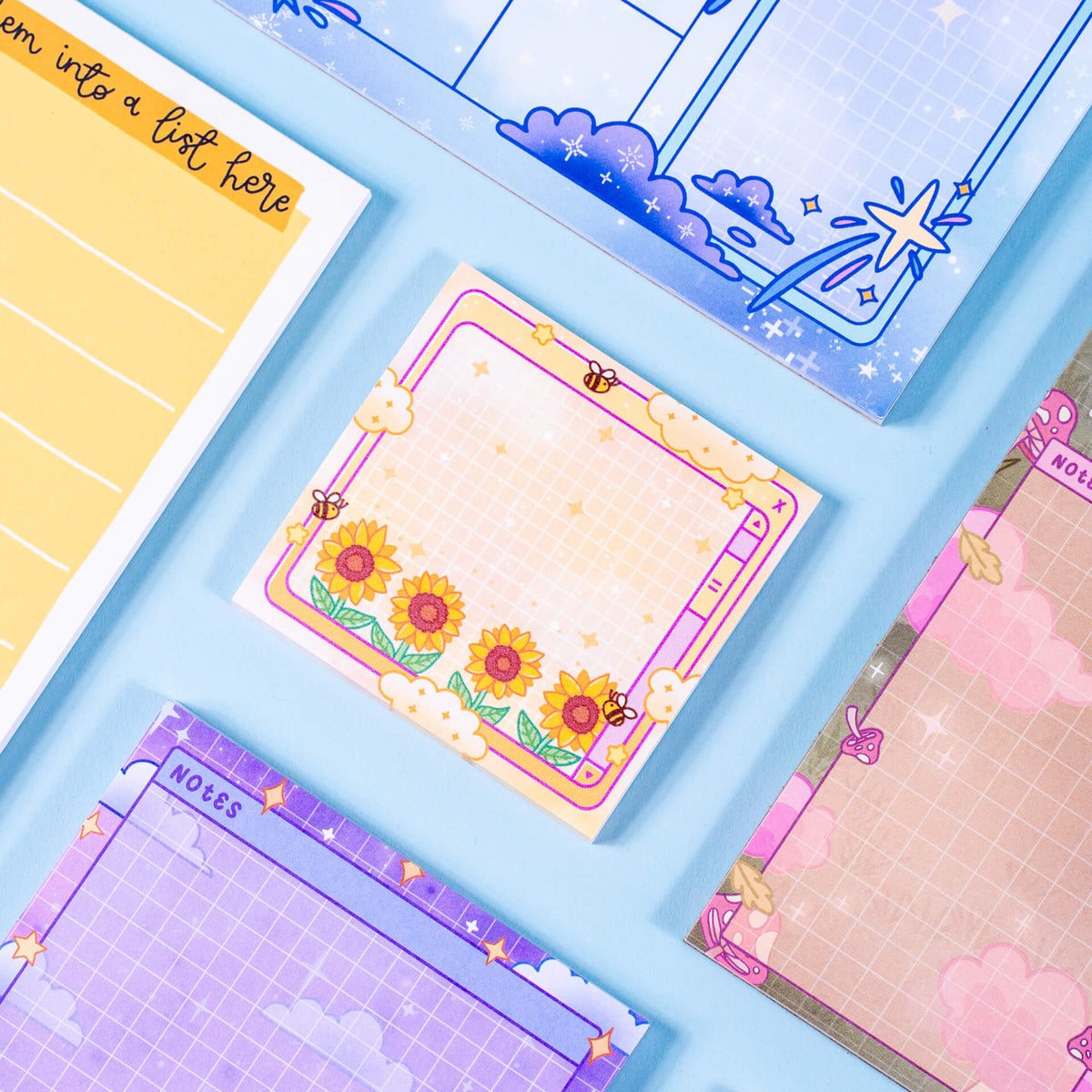 Sunflower dreams sticky notes