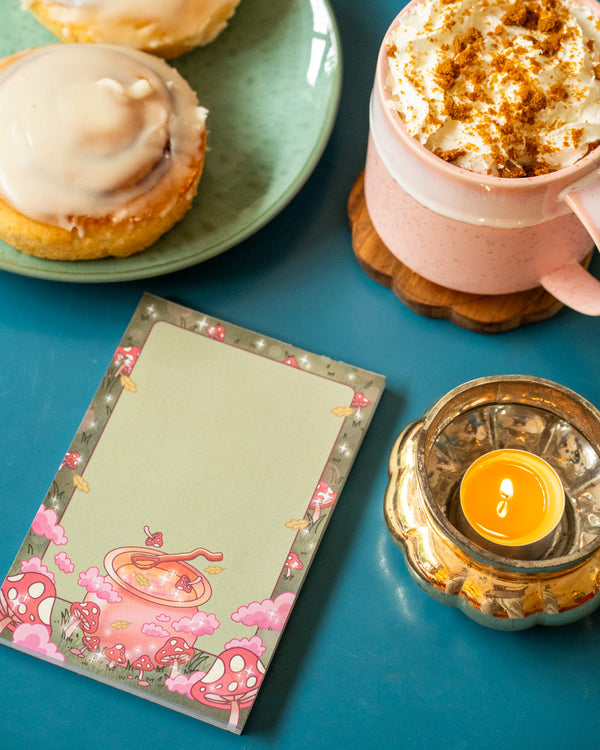 Mushroom cottagecore notepad
