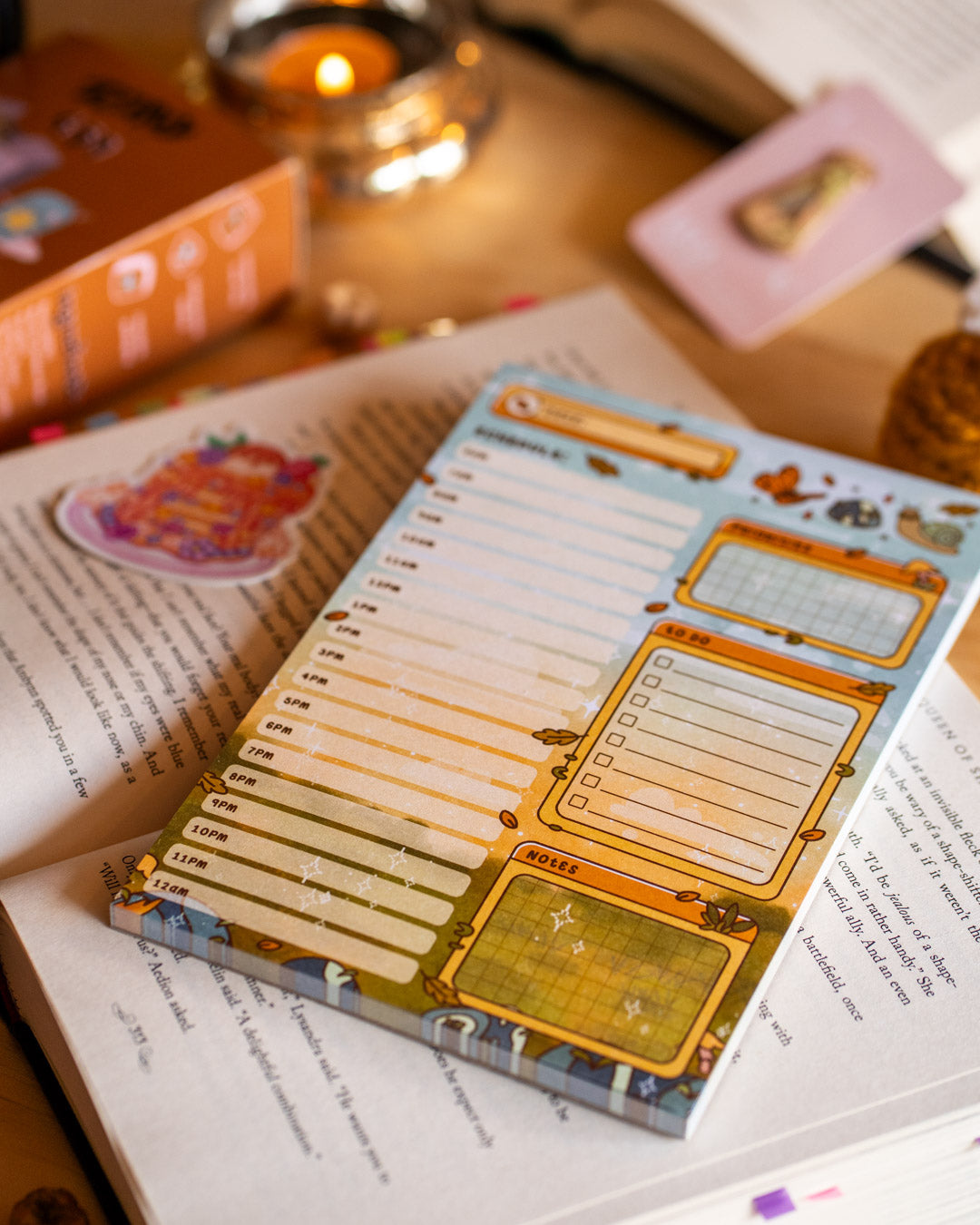 Forest finds hourly schedule planner pad