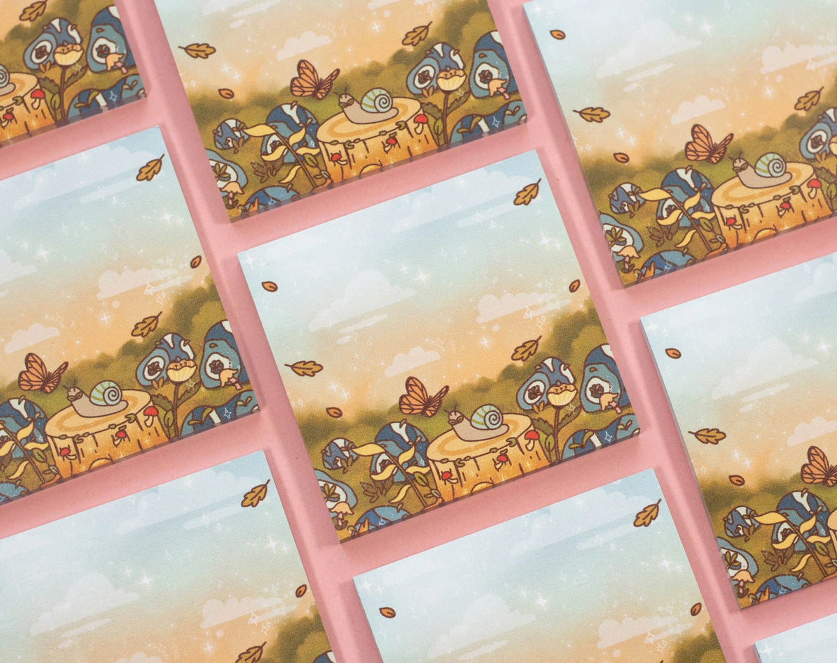 Forest finds sticky notes