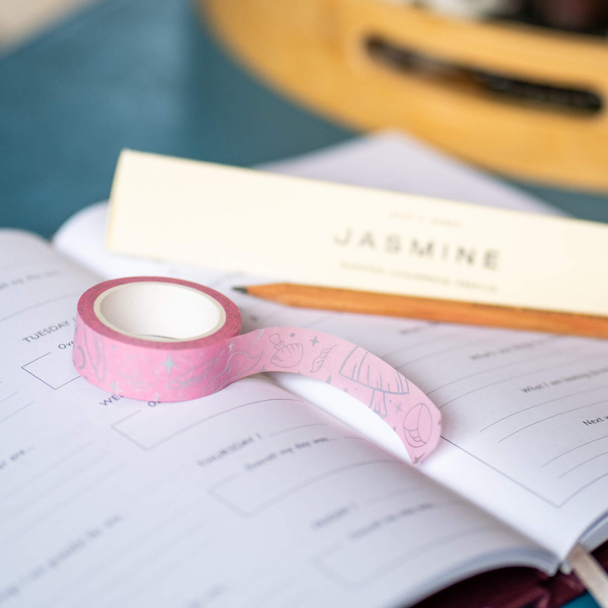 Witchy pink holographic washi tape