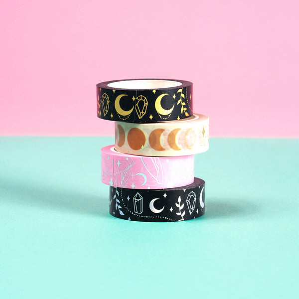 Witchy pink holographic washi tape