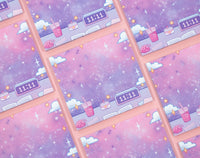 Lofi study night sticky notes