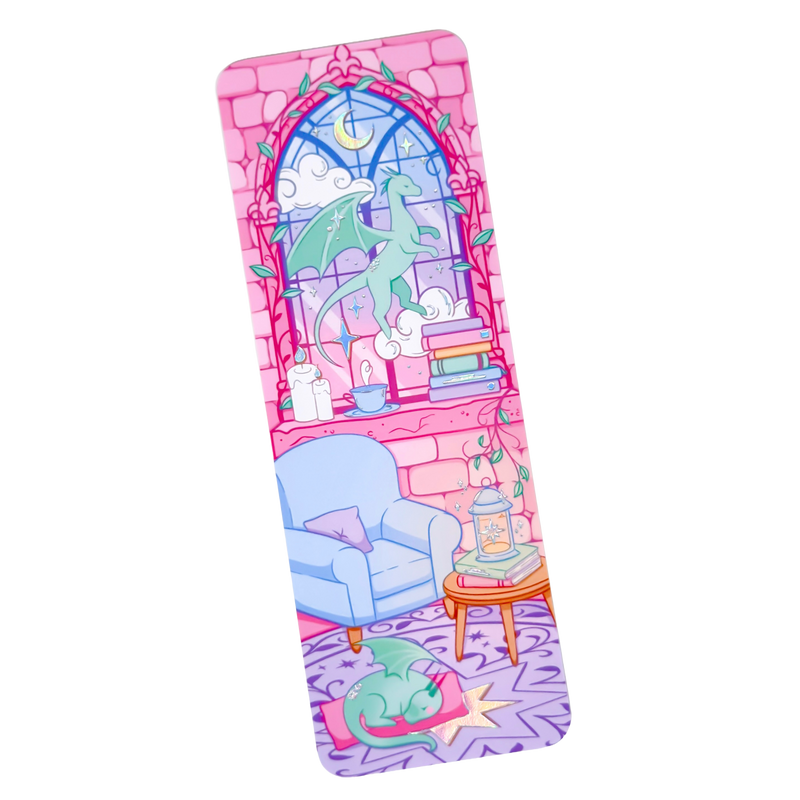 B GRADE | Library Window Holographic Foiled Bookmark – Limited Edition - Fantasy Bookish Bookmark