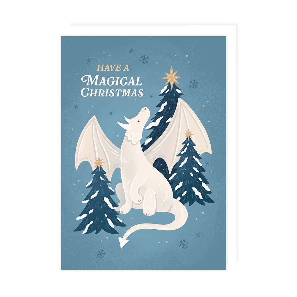 Snow Dragon Christmas Card