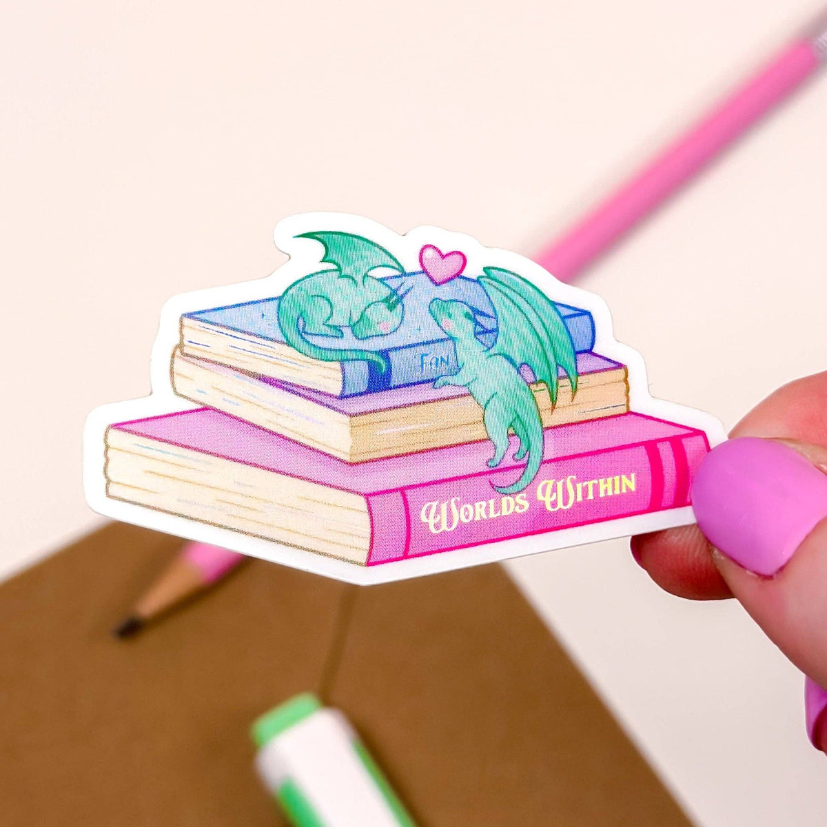 Sleepy Dragons Holographic Vinyl Sticker