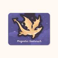 Gold Dragon Magnetic Bookmark - Fantasy Literary Gifts