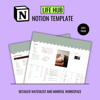 Complete life hub Notion template