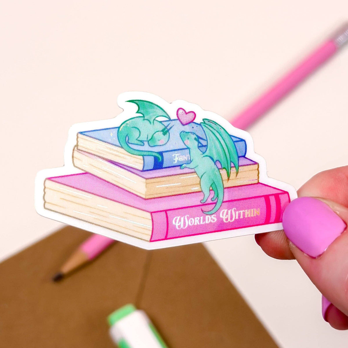 Sleepy Dragons Holographic Vinyl Sticker